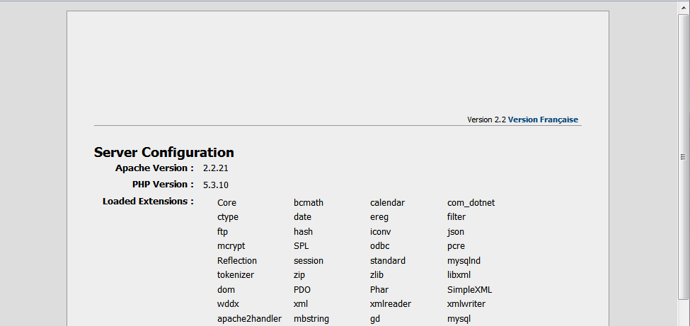 WampServer Homepage